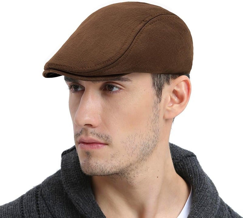 Xinveen Men's Newsboy Hat Adjustable Beret Ivy Cap Irish Cabbie Driving Hunting Hats - Image 2